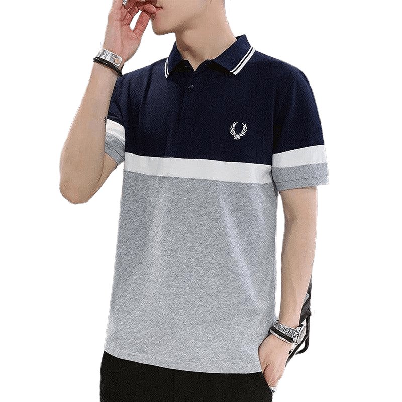 Stripe Stand Collar Polo - www.SharpDuds.com