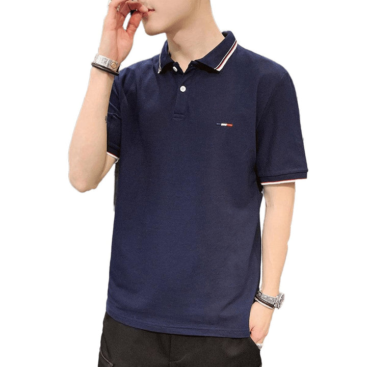 Stripe Stand Collar Polo - www.SharpDuds.com