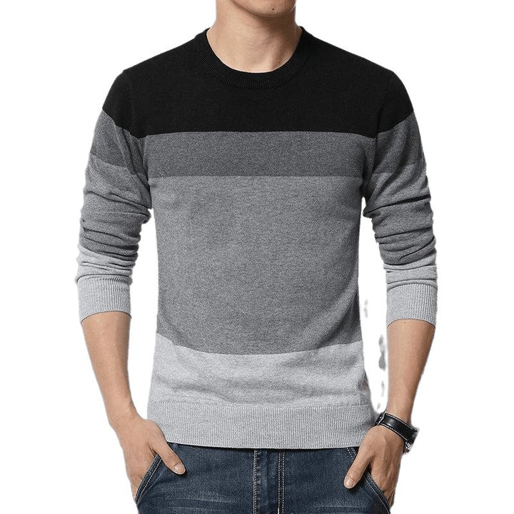 Striped Color-Block Sweater - www.SharpDuds.com