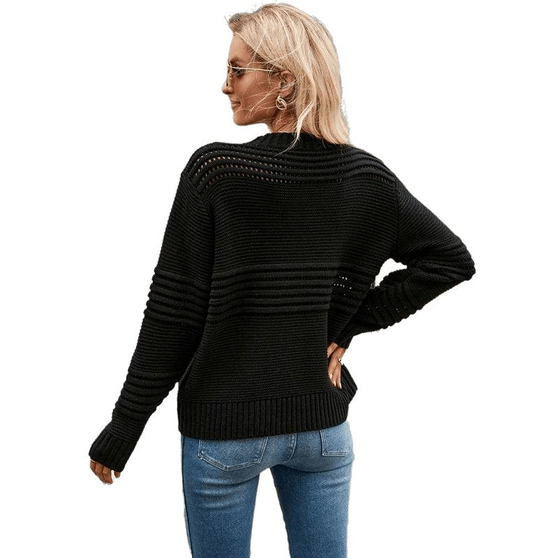 Striped Knitwear Fashion Pullover Sweater - www.SharpDuds.com