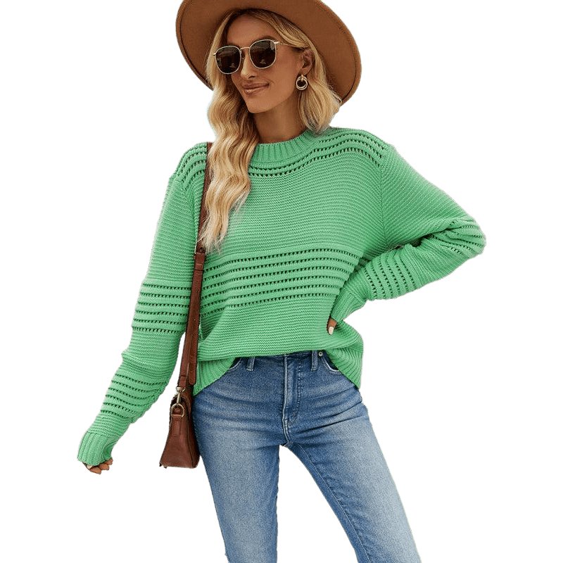 Striped Knitwear Fashion Pullover Sweater - www.SharpDuds.com