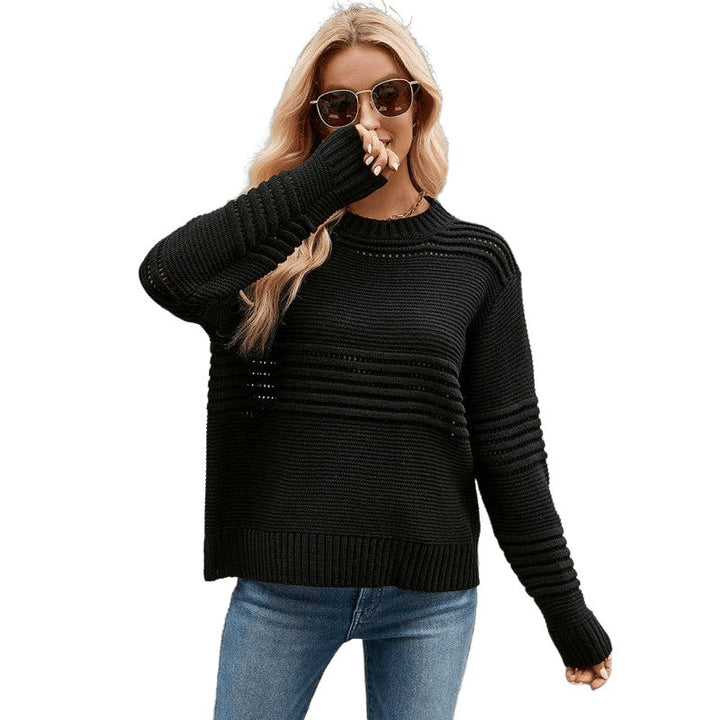 Striped Knitwear Fashion Pullover Sweater - www.SharpDuds.com