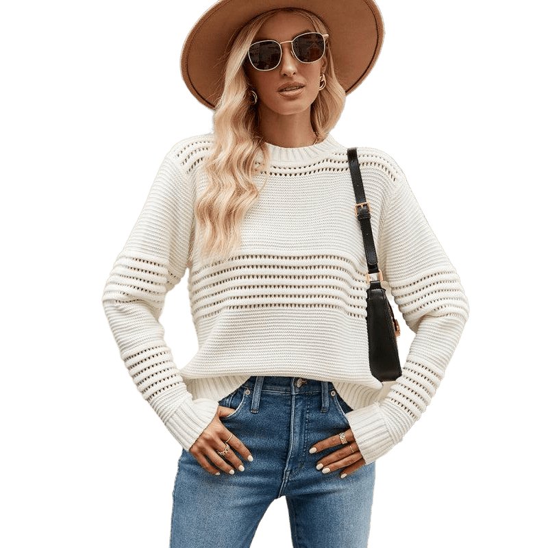 Striped Knitwear Fashion Pullover Sweater - www.SharpDuds.com