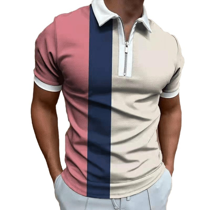 Striped Polo Print Tee - www.SharpDuds.com