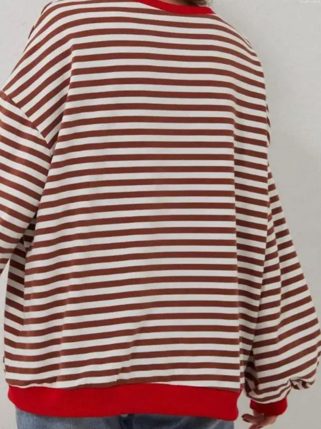 Striped Round Neck Long Sleeve T - Shirt - SharpDuds