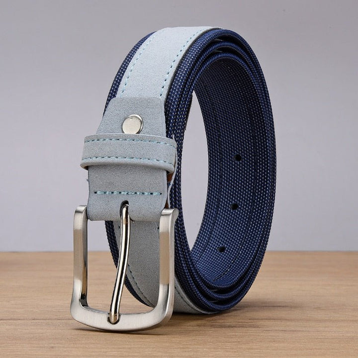 Suede Leather Belt with Luxury Pin Buckle - www.SharpDuds.com