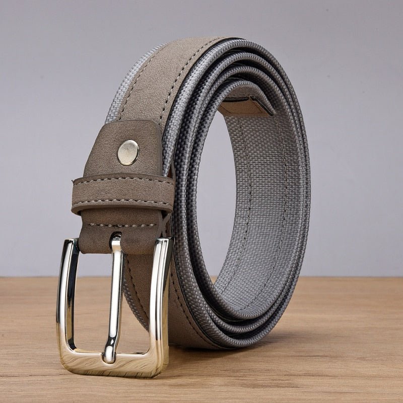 Suede Leather Belt with Luxury Pin Buckle - www.SharpDuds.com