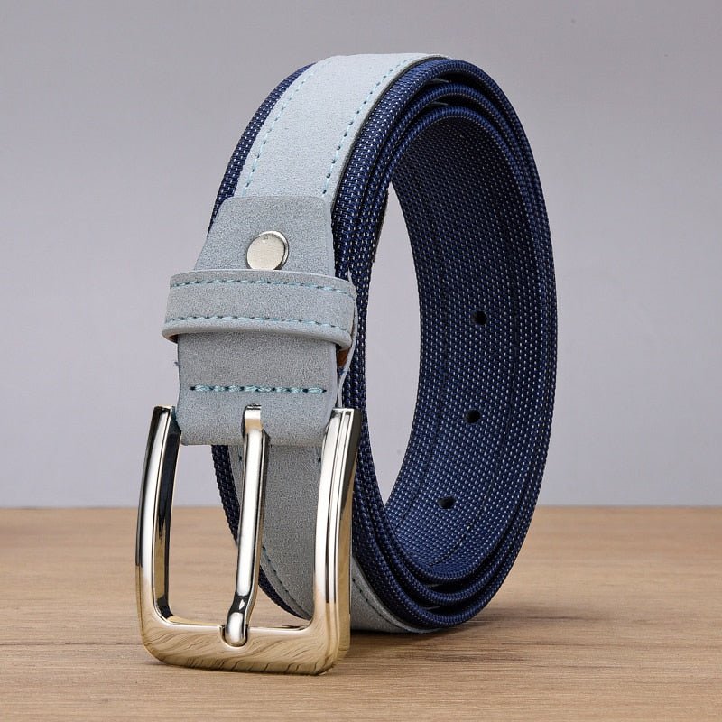 Suede Leather Belt with Luxury Pin Buckle - www.SharpDuds.com