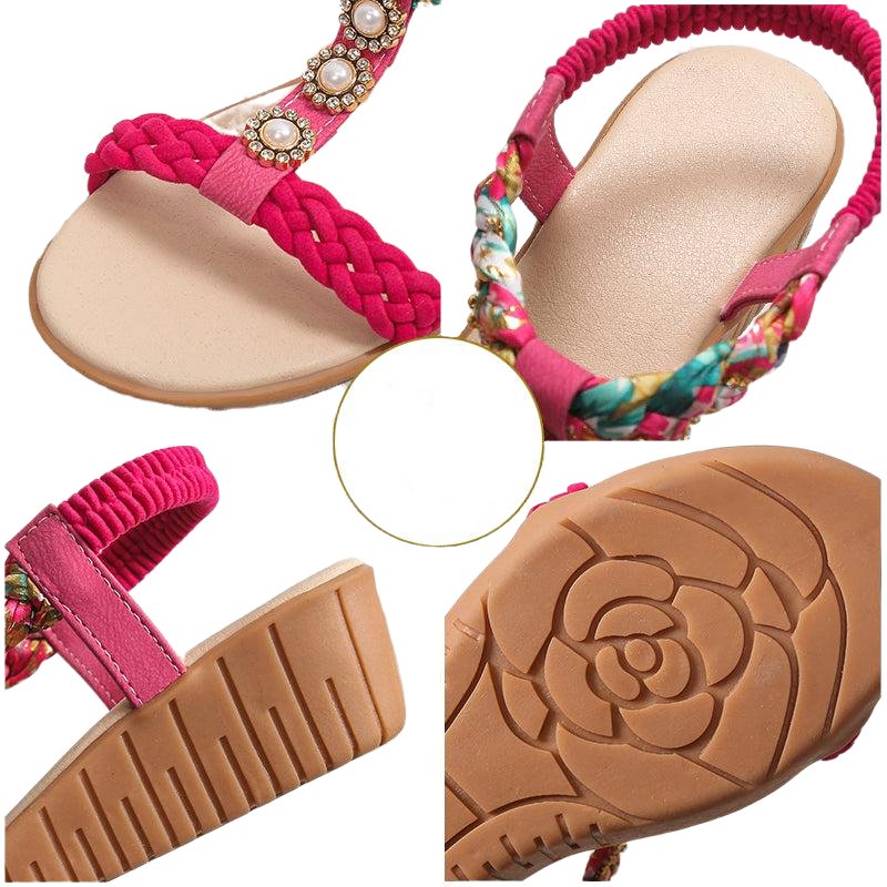 Summer Beach Bohemian Braided Sandals - www.SharpDuds.com