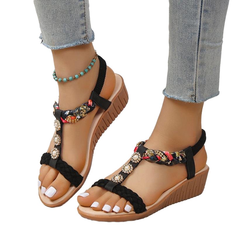 Summer Beach Bohemian Braided Sandals - www.SharpDuds.com