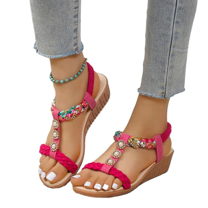 Summer Beach Bohemian Braided Sandals - www.SharpDuds.com