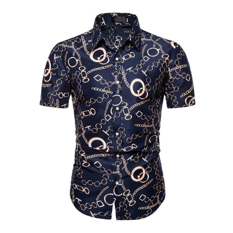 Summer Fashion Short Sleeve Printed Shirt - www.SharpDuds.com