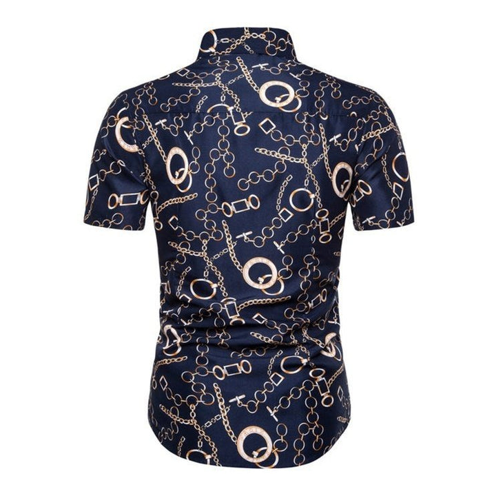 Summer Fashion Short Sleeve Printed Shirt - www.SharpDuds.com