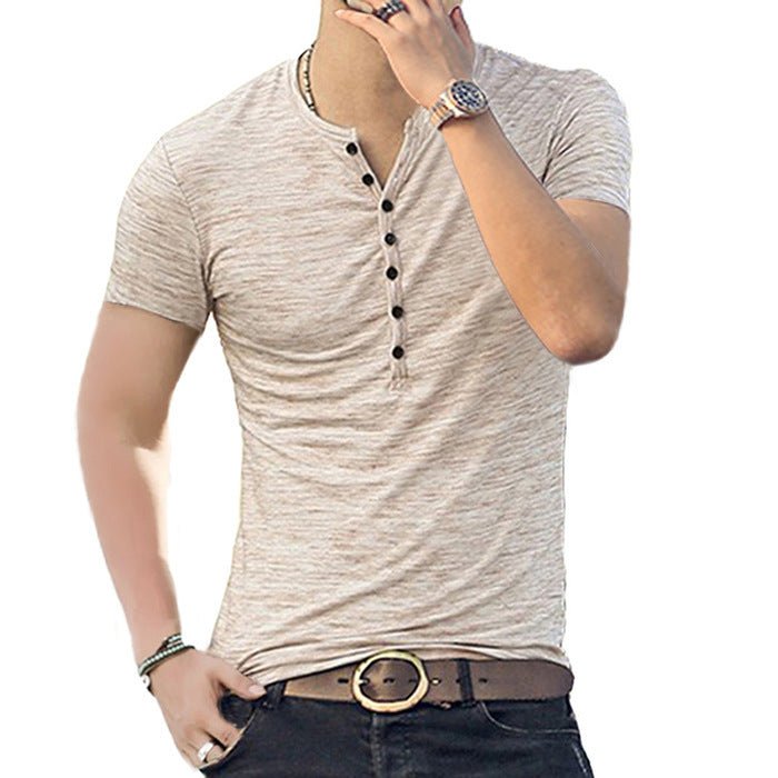 Summer Short Sleeve Henley - www.SharpDuds.com