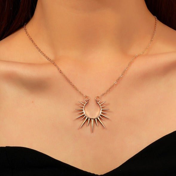 Sunflower Pendant Necklace - www.SharpDuds.com