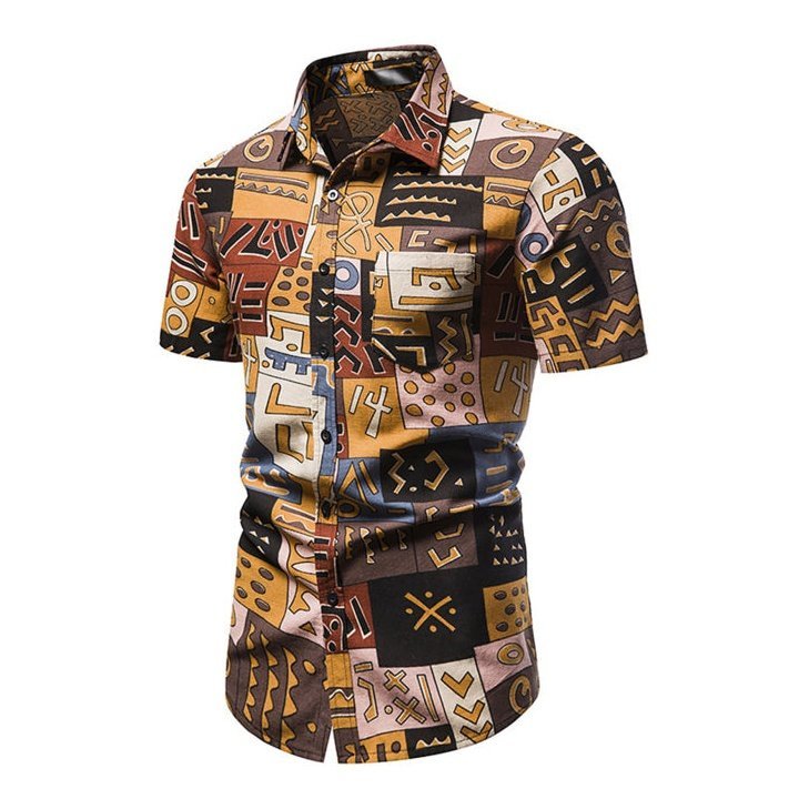 Sunset Print Short Sleeve Shirts - www.SharpDuds.com