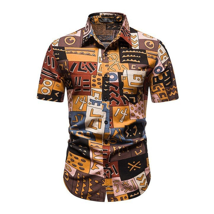 Sunset Print Short Sleeve Shirts - www.SharpDuds.com