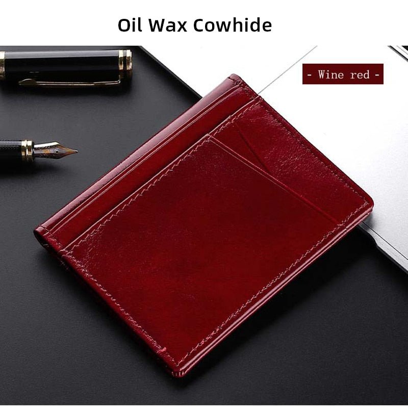 Super Soft Slim Genuine Leather Mini Wallet - www.SharpDuds.com