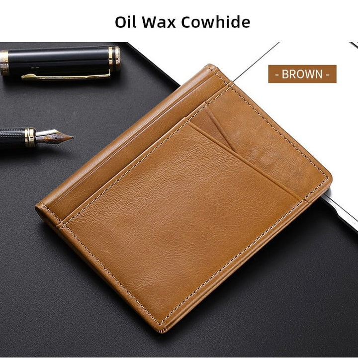 Super Soft Slim Genuine Leather Mini Wallet - www.SharpDuds.com