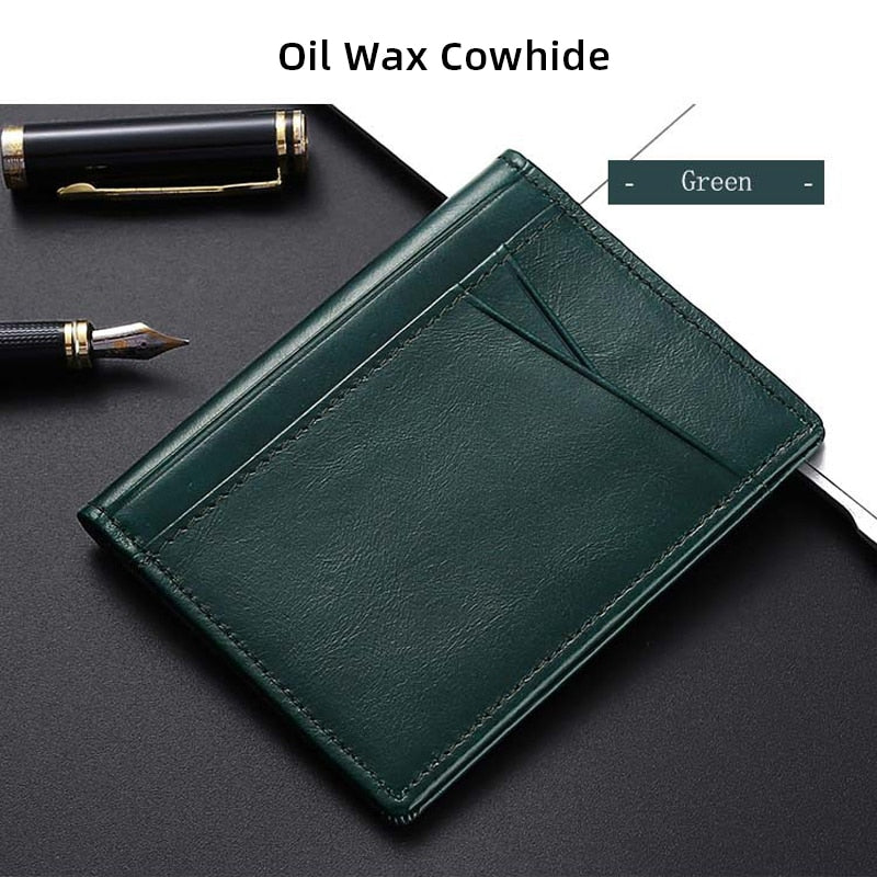 Super Soft Slim Genuine Leather Mini Wallet - www.SharpDuds.com