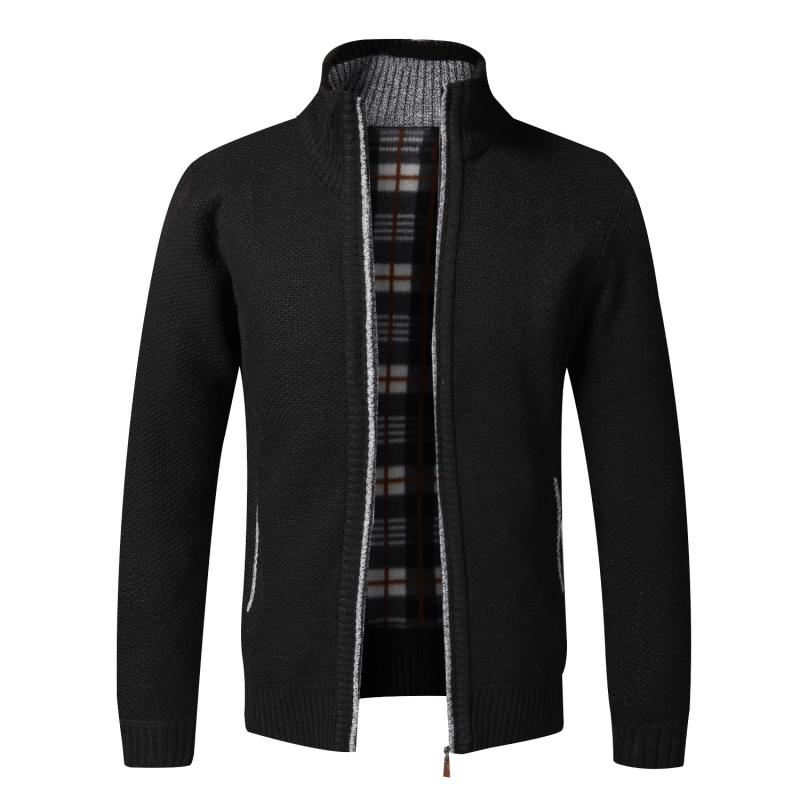 Thick Cardigan Slim Fit Knitted Sweater Coat - www.SharpDuds.com