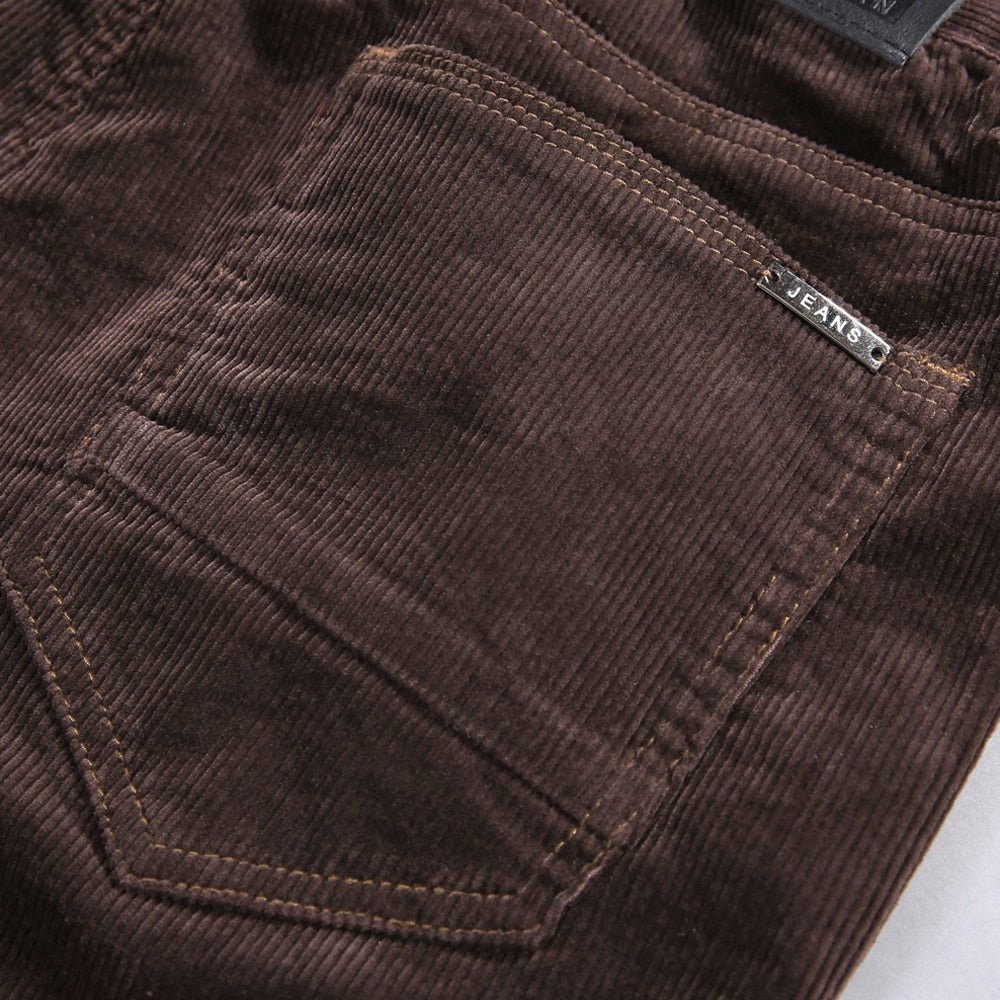 Thick Corduroy Stretch Casual Pants For Men - www.SharpDuds.com