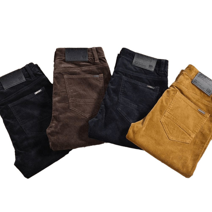 Thick Corduroy Stretch Casual Pants For Men - www.SharpDuds.com