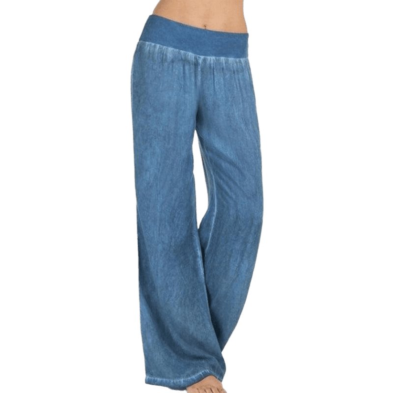 Thin Denim Wide-Legged Pants - www.SharpDuds.com