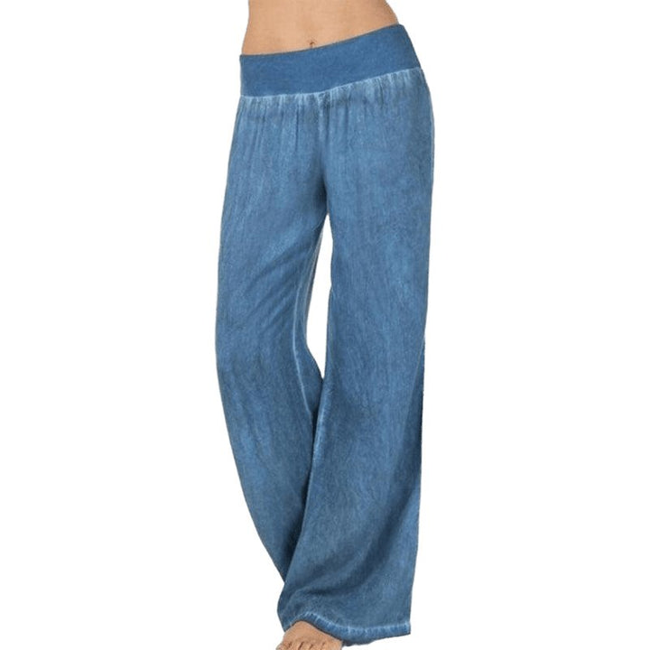 Thin Denim Wide-Legged Pants - www.SharpDuds.com