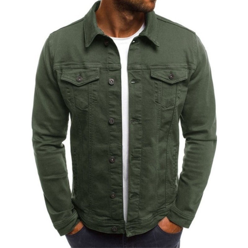 Trendy Fashion Casual Slim Multi Pocket Denim Jacket - www.SharpDuds.com