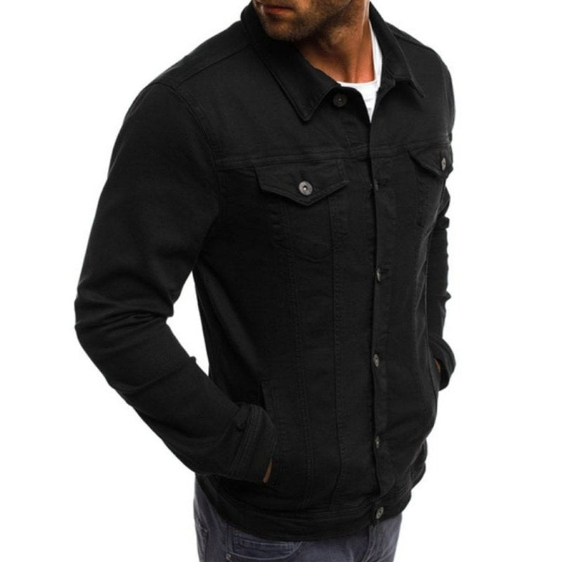 Trendy Fashion Casual Slim Multi Pocket Denim Jacket - www.SharpDuds.com