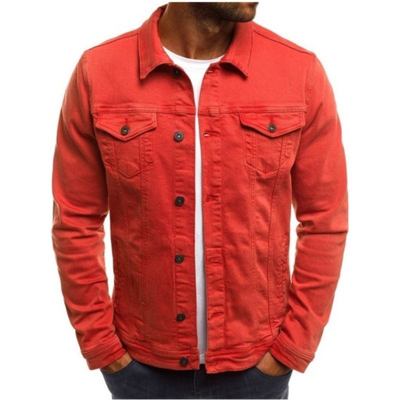 Trendy Fashion Casual Slim Multi Pocket Denim Jacket - www.SharpDuds.com