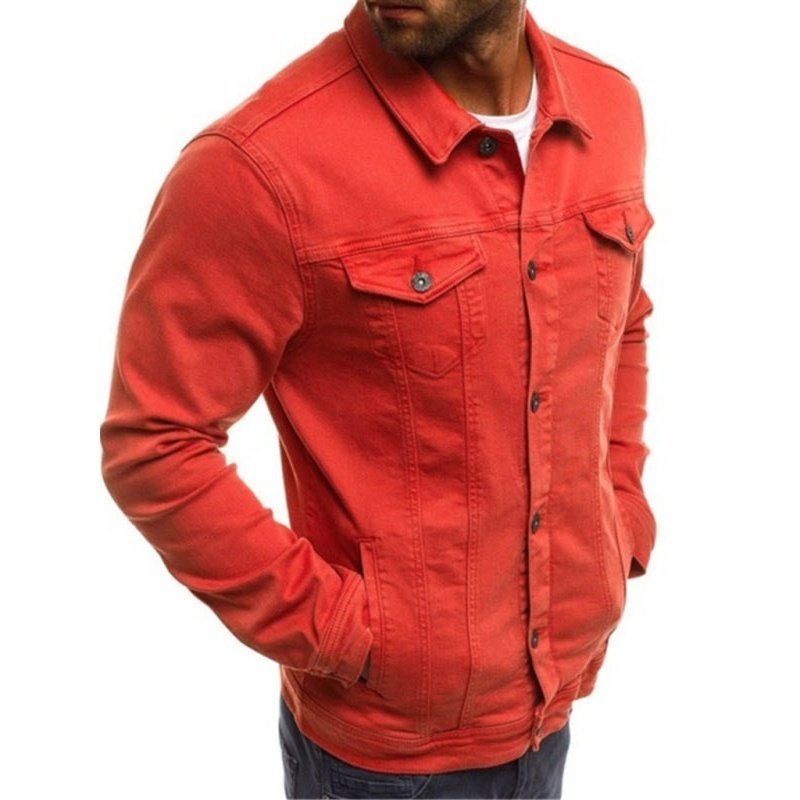 Trendy Fashion Casual Slim Multi Pocket Denim Jacket - www.SharpDuds.com