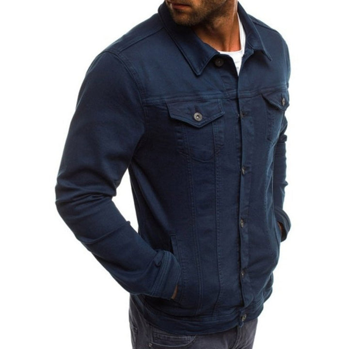 Trendy Fashion Casual Slim Multi Pocket Denim Jacket - www.SharpDuds.com