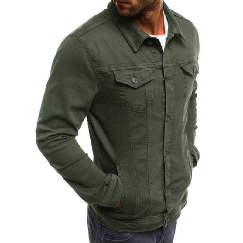 Trendy Fashion Casual Slim Multi Pocket Denim Jacket - www.SharpDuds.com