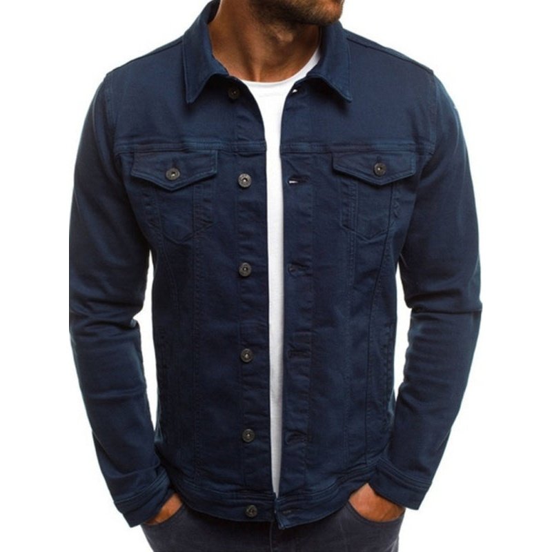 Trendy Fashion Casual Slim Multi Pocket Denim Jacket - www.SharpDuds.com