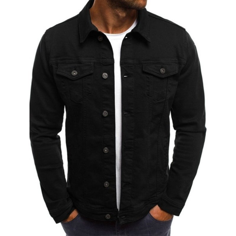 Trendy Fashion Casual Slim Multi Pocket Denim Jacket - www.SharpDuds.com