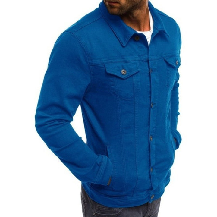 Trendy Fashion Casual Slim Multi Pocket Denim Jacket - www.SharpDuds.com