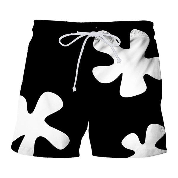 Tropical Print Hawaiian Beach Shorts - www.SharpDuds.com