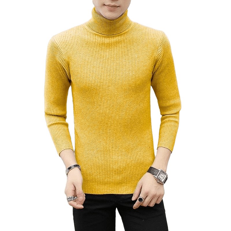 Turtleneck Casual All-match Knitted Sweater - www.SharpDuds.com