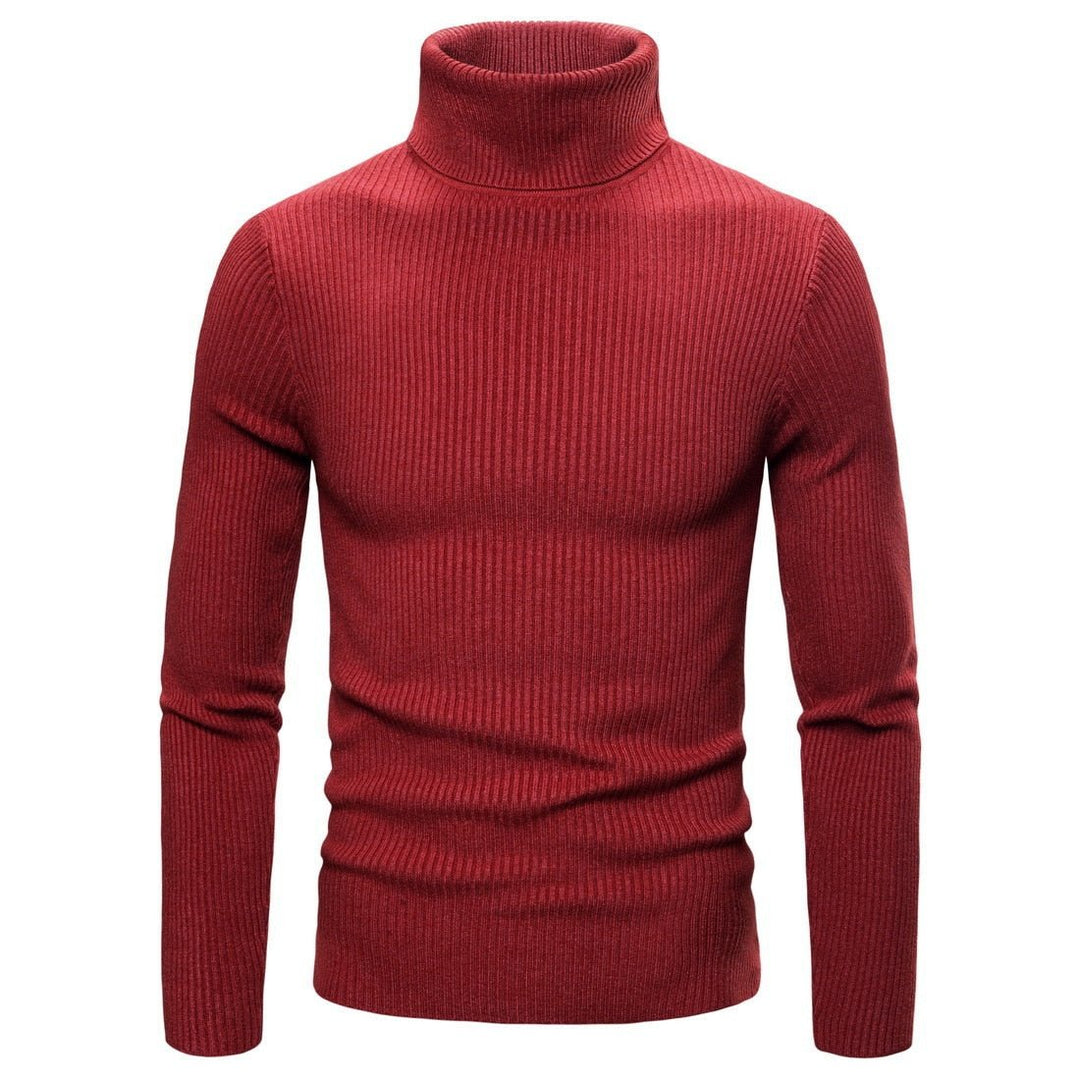 Turtleneck Casual All-match Knitted Sweater - www.SharpDuds.com