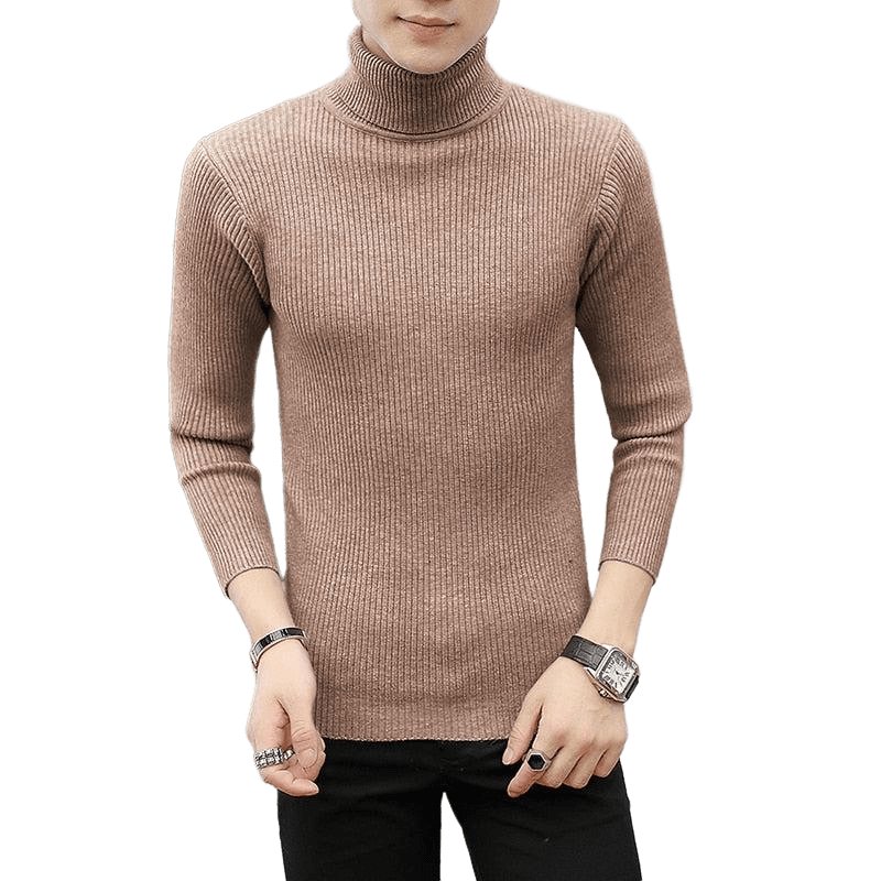 Turtleneck Casual All-match Knitted Sweater - www.SharpDuds.com