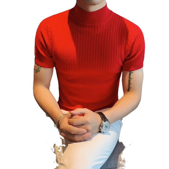 Turtleneck Casual Stretched Slim Fit - www.SharpDuds.com