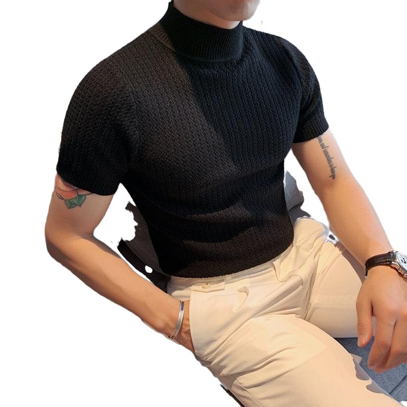 Turtleneck Casual Stretched Slim Fit - www.SharpDuds.com