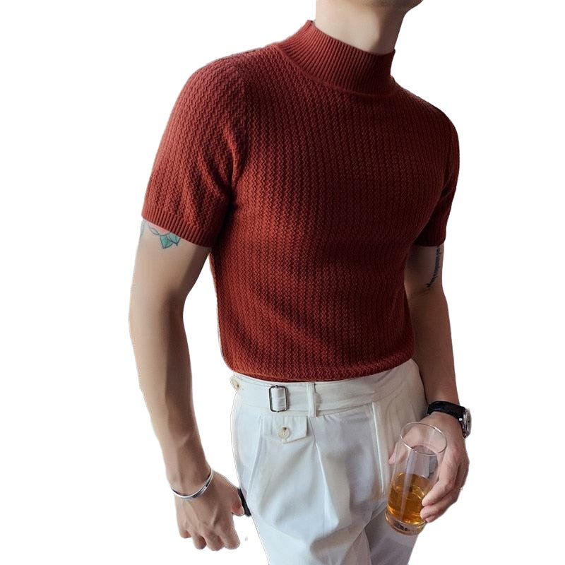 Turtleneck Casual Stretched Slim Fit - www.SharpDuds.com