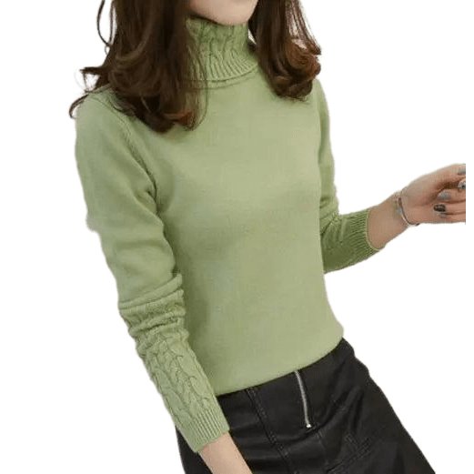 Turtleneck Pullovers Long Sleeves Thick Warm Sweater - www.SharpDuds.com