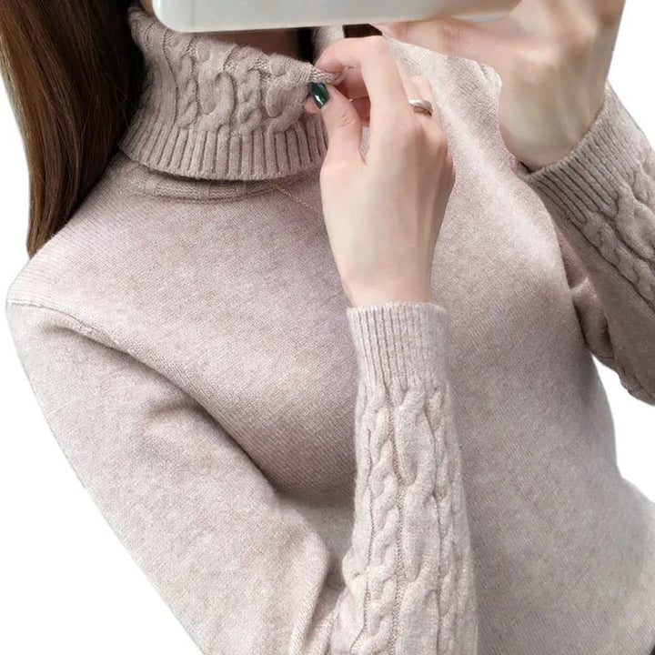 Turtleneck Pullovers Long Sleeves Thick Warm Sweater - www.SharpDuds.com