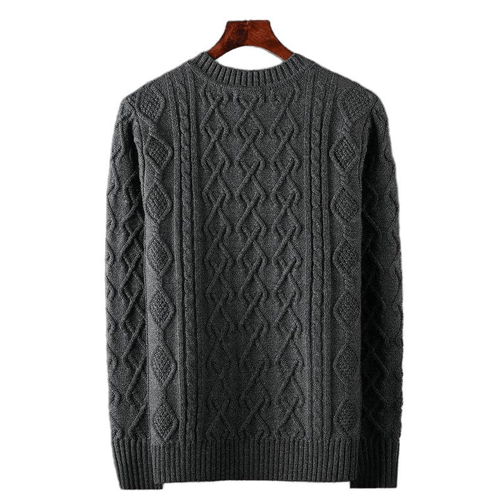 Warm Thick Line Bottoming Pullover Long Sleeved Neck Sweater - www.SharpDuds.com