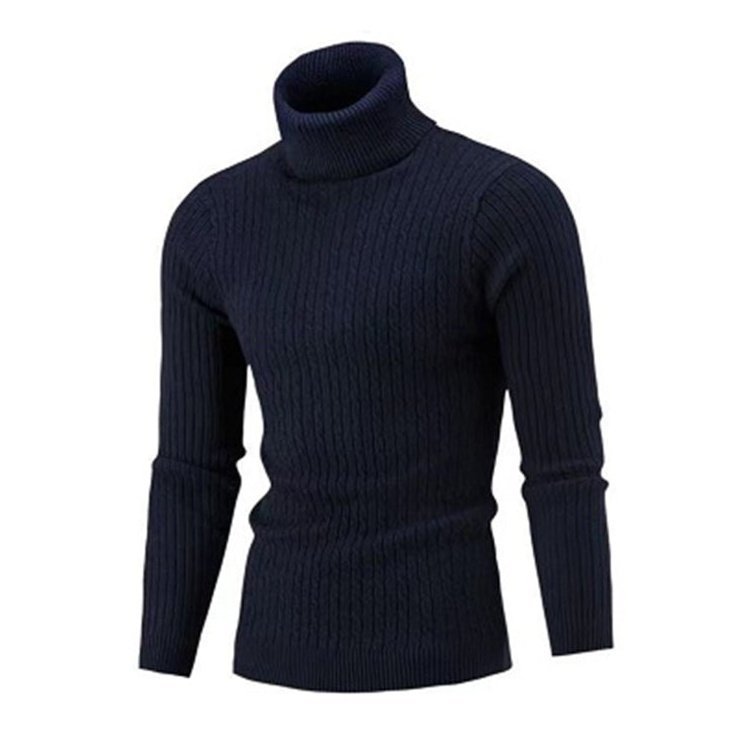 Warm Turtleneck Casual Slim Fit Sweaters - www.SharpDuds.com