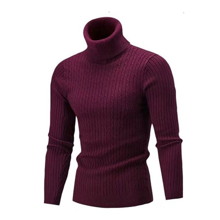 Warm Turtleneck Casual Slim Fit Sweaters - www.SharpDuds.com